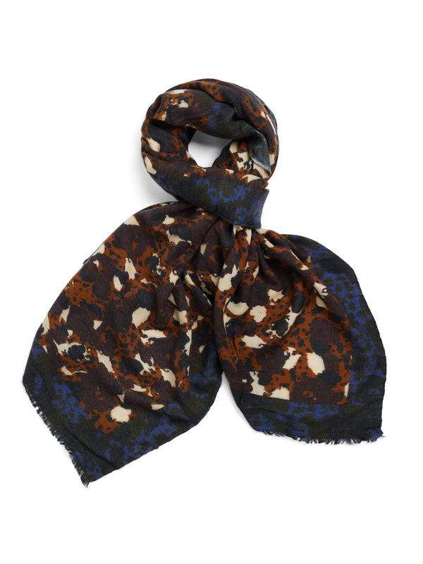 Leopard Footprint With Frame Wool Scarf