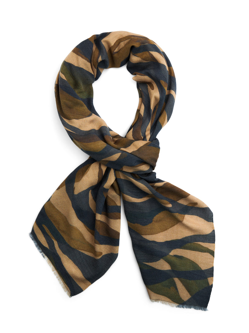 Deep Sea Camo Wool Scarf