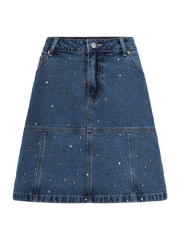 Ivy Denim Stud Skirt