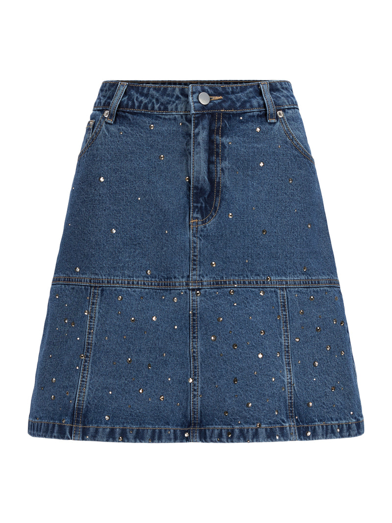 Ivy Denim Stud Skirt