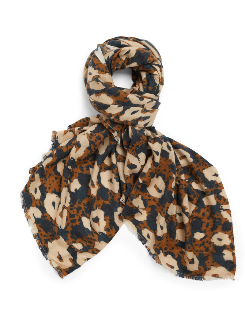 Leopard Camo Wool Scarf